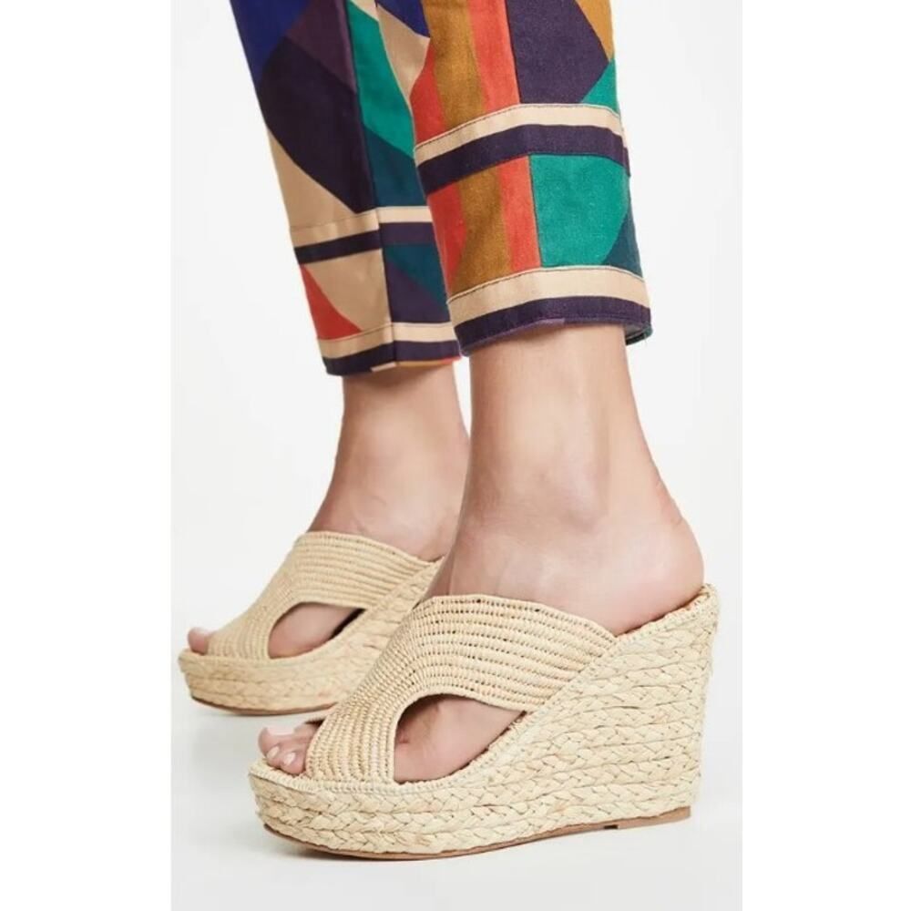 Carrie Forbes Lina Woven Wedge Sandals Women's Sz. 40 (US 9.5-10)